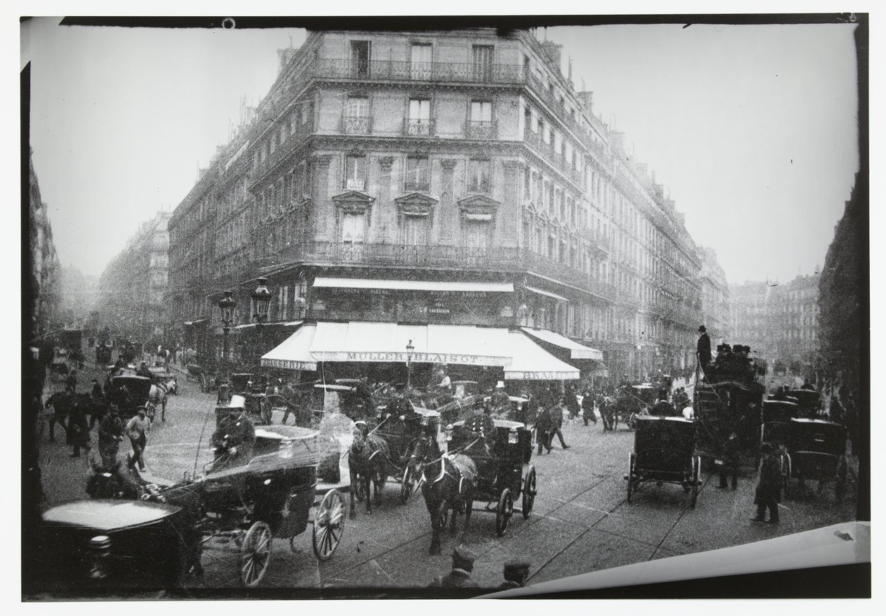 Straßenszene an einer belebten Kreuzung in Paris von George Hendrik Breitner