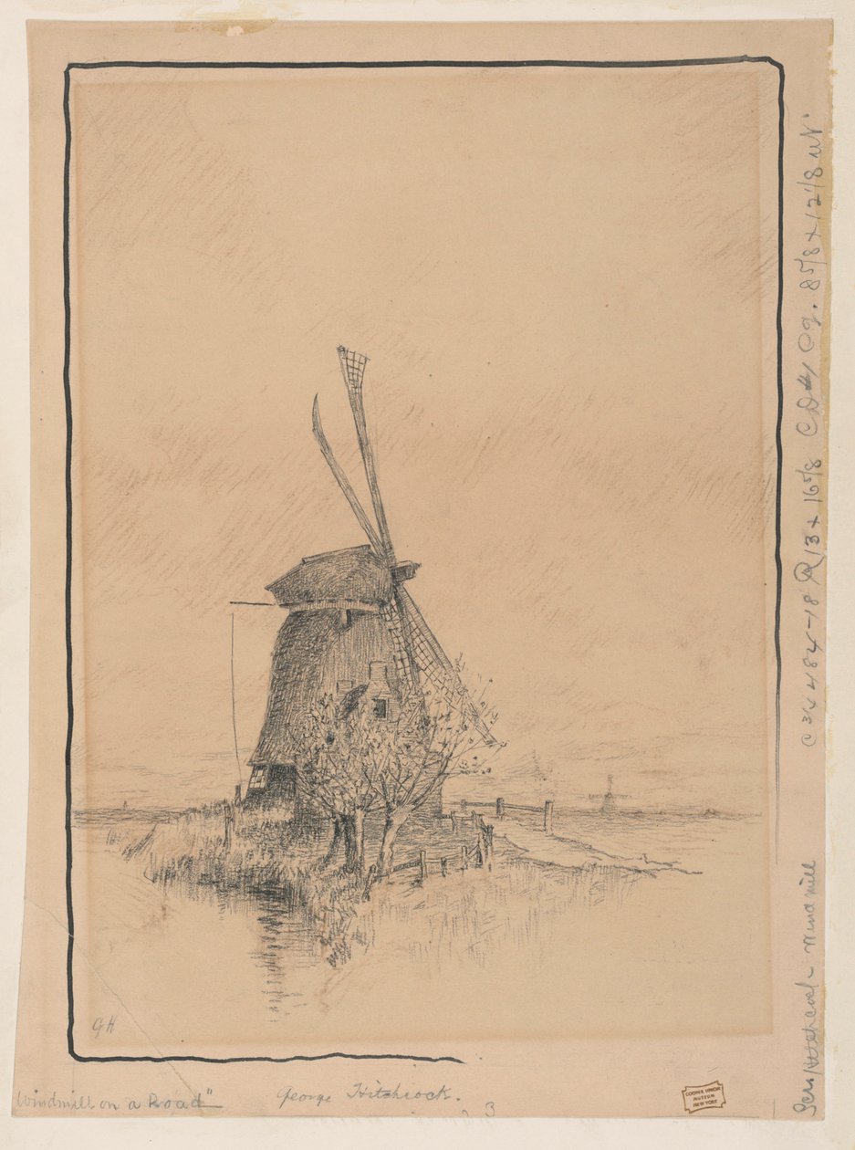 Die Windmühle an der Straße von George Hitchcock