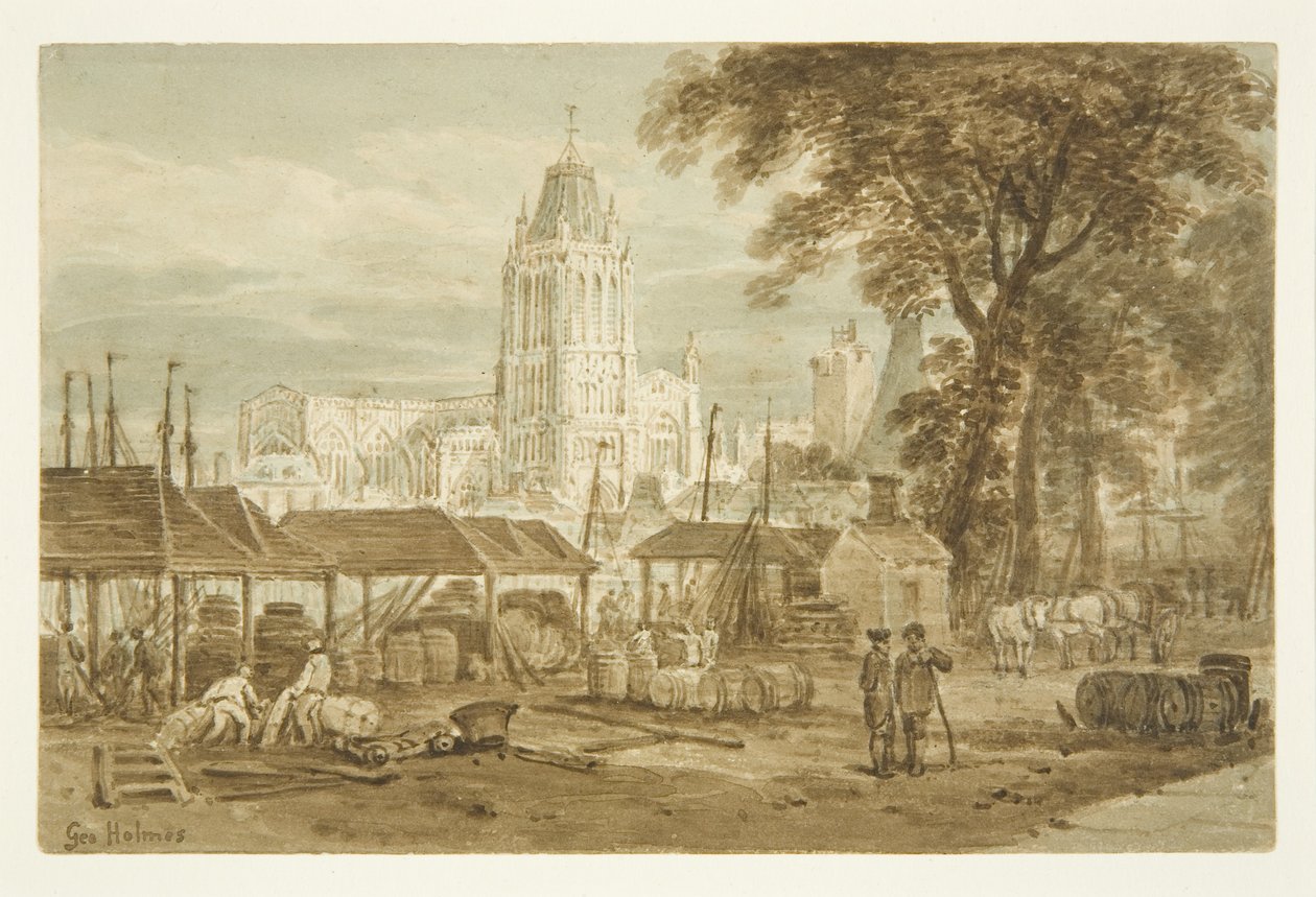 Kirche St. Mary Redcliffe von Welsh Back von George Holmes