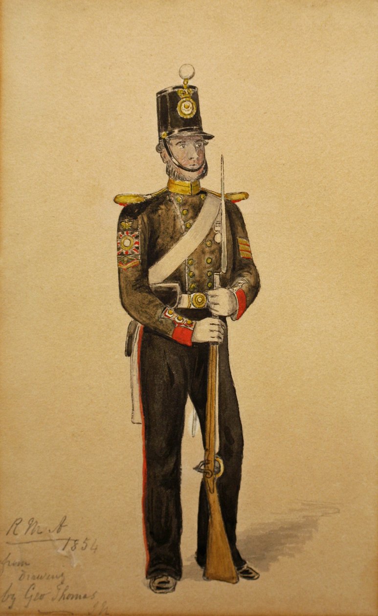 Farbsergeant der Royal Marine Artillery, 1854 von George Housman Thomas