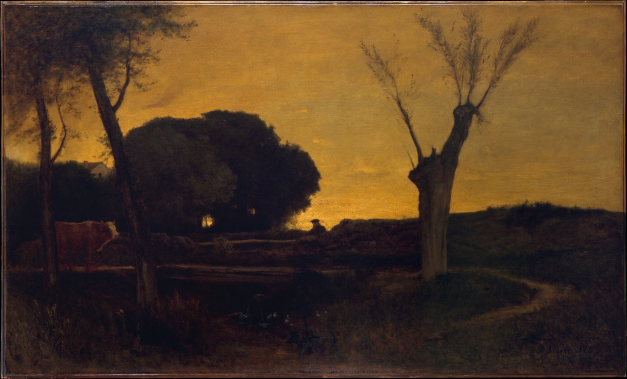 Abend in Medfield, Massachusetts von George Inness