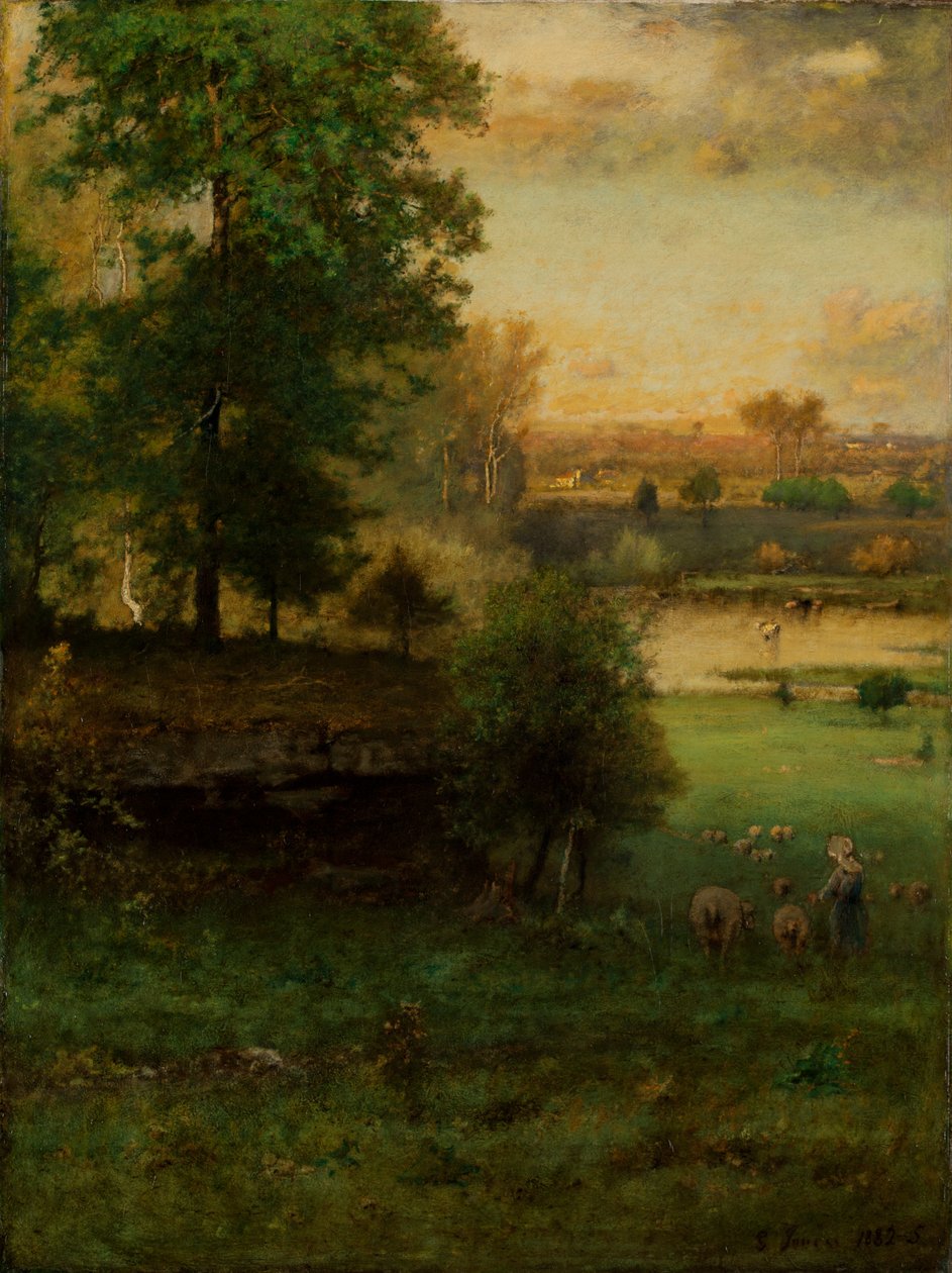 Szene in Durham, ein Idyll von George Inness