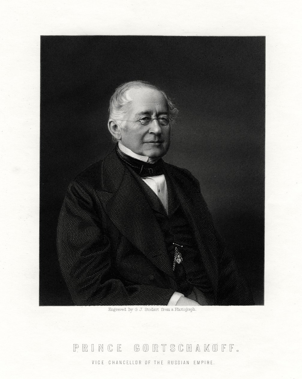 Prinz Gorchakov, russischer Diplomat, 19. Jahrhundert von George J. Stodart