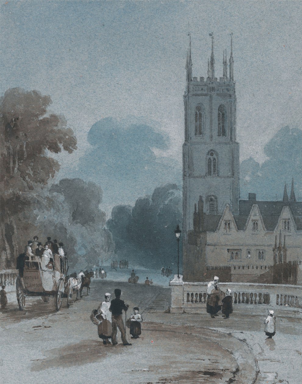 Magdalen Tower und Brücke, Oxford von George Jones