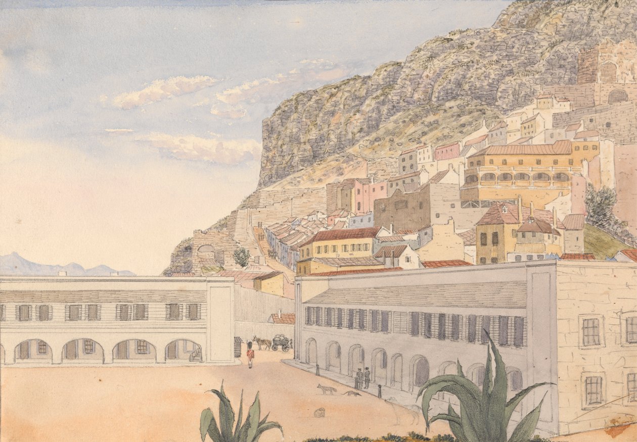 Offiziersquartiere und Kasemattenbaracken, Gibraltar von George Lothian Hall