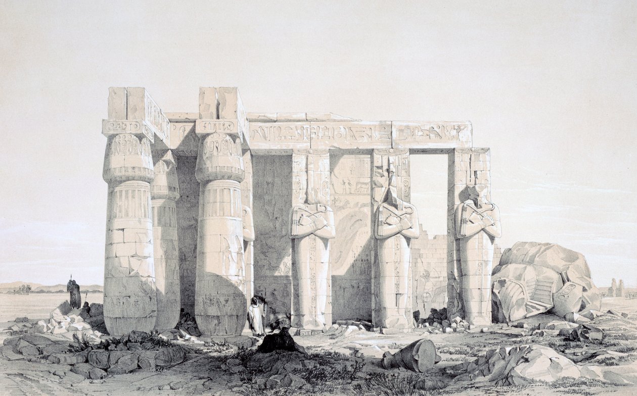 Das Ramseion, Luxor, Ägypten, 19. Jahrhundert von George Moore