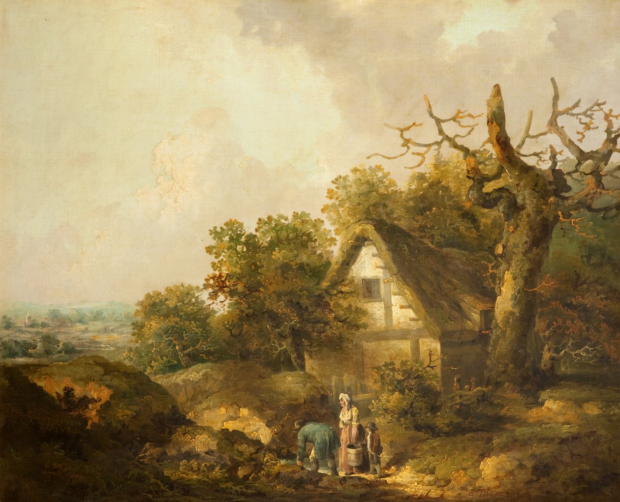 Ein rustikales Häuschen von George Morland