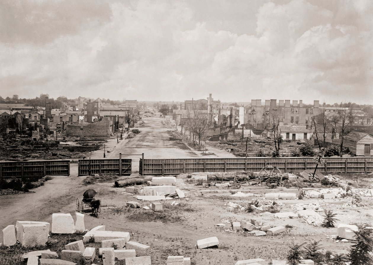 Columbia, South Carolina, USA nach dem Brand von 1865 von George N. Barnard