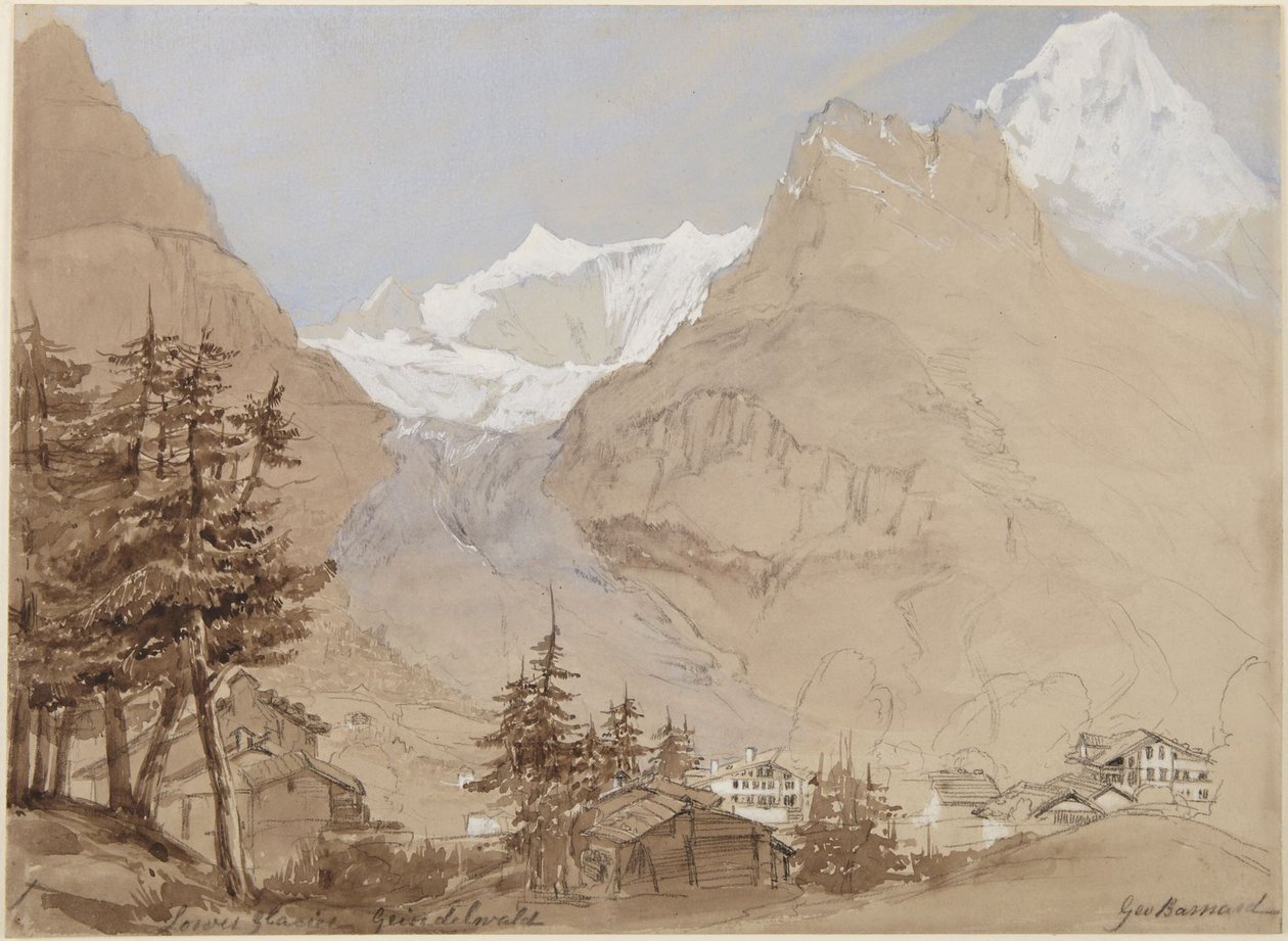 Unterer Gletscher, Grindelwald von George N. Barnard