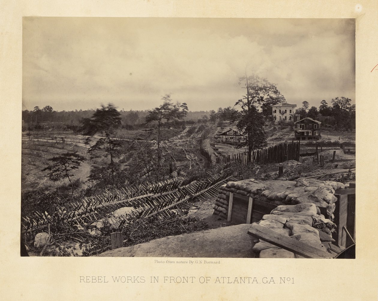 Rebellenwerke vor Atlanta, Georgia, Nr. 1 von George N. Barnard