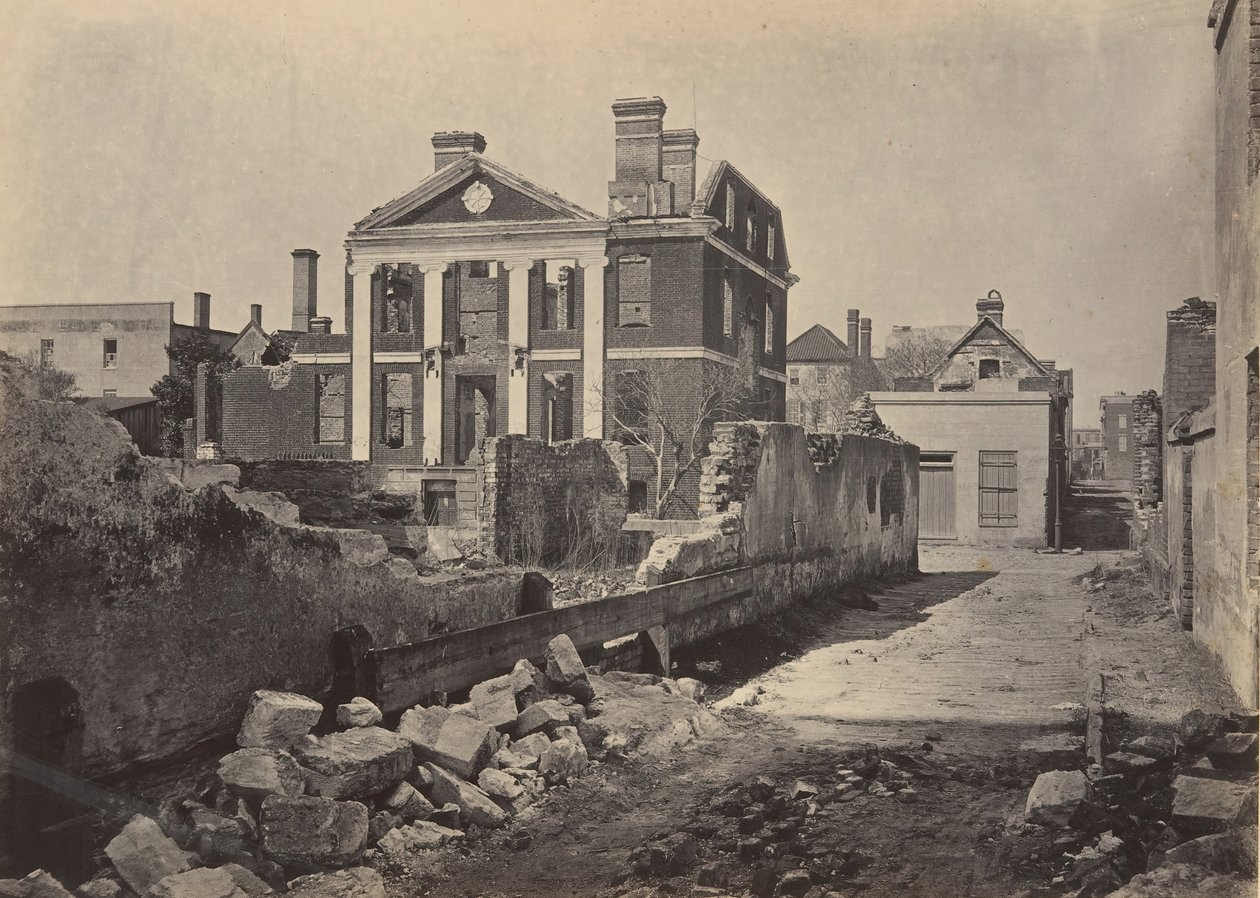 Ruinen des Pinckney-Herrenhauses, Charleston, South Carolina, 1860er Jahre von George N. Barnard