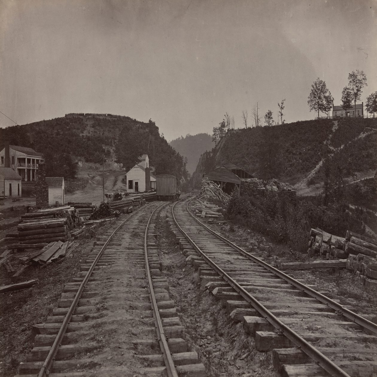 Der Allatoona-Pass, Blick nach Norden, Georgia von George N. Barnard