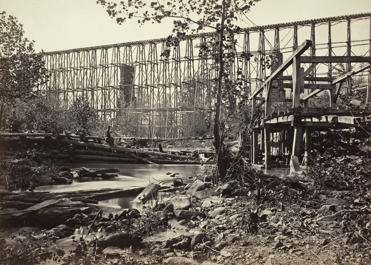 Trestle-Brücke bei Whiteside von George N. Barnard