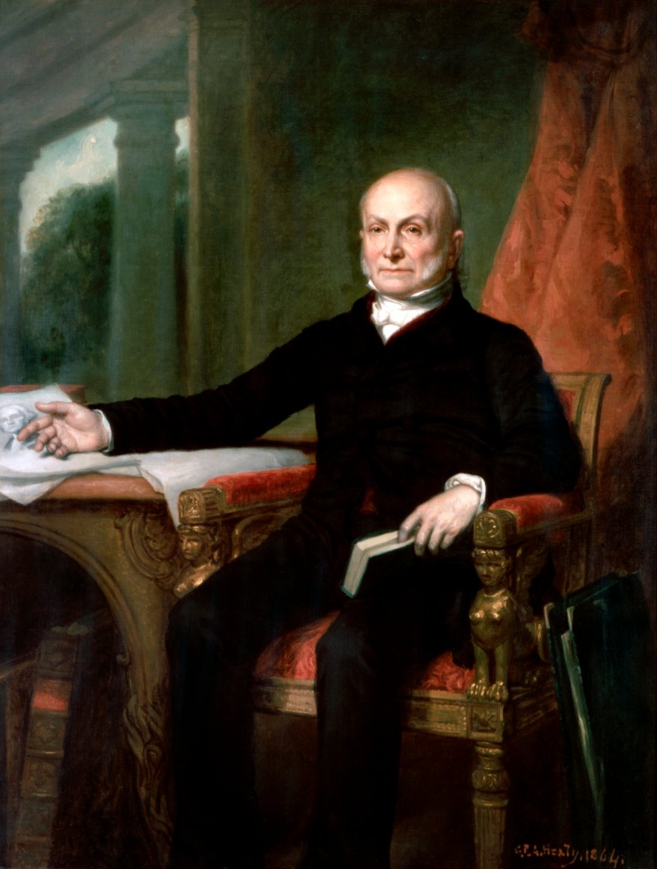 Offizielles Porträt von Präsident John Quincy Adams von George P.A. Healy von George Peter Alexander Healy