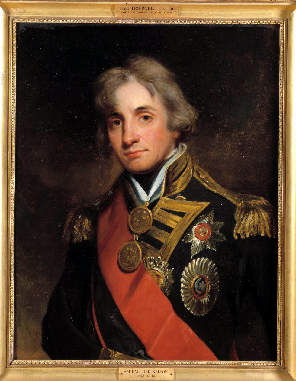 Porträt von Horatio Viscount Nelson, Herzog von Bronte (1758-1805), Vizeadmiral (19. Jahrhundert) von George Peter Alexander Healy