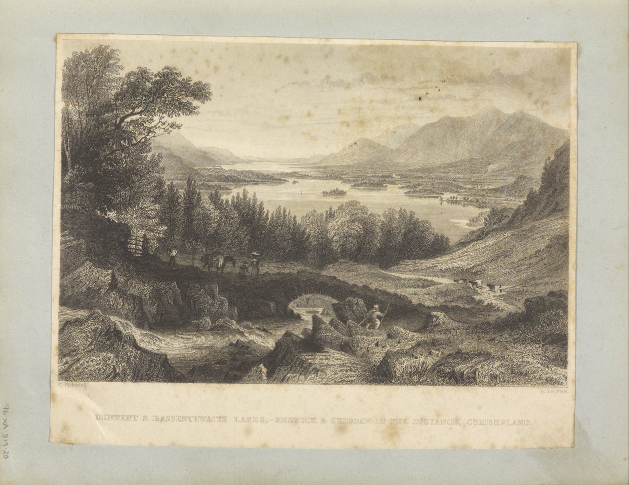 Derwent- und Bassenthwaite-Seen, - Keswick & Skiddaw in der Ferne, Cumberland von George Pickering