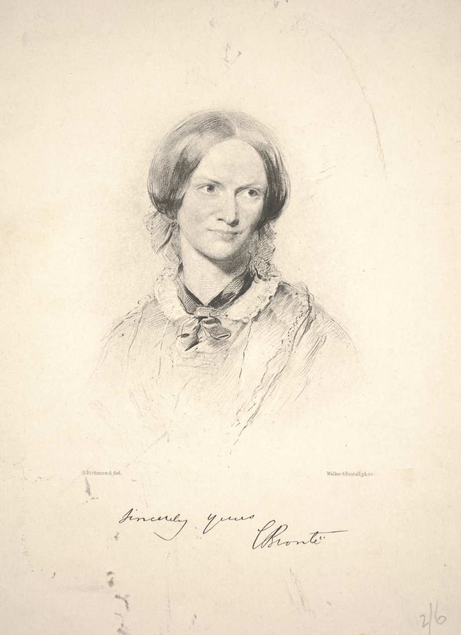 Charlotte Brontë, graviert von Walker & Boutall von George Richmond