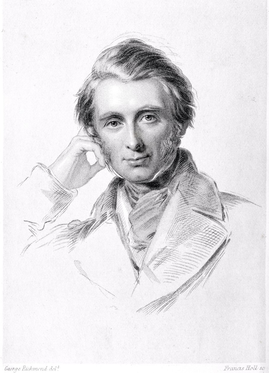 Porträt von John Ruskin (1819-1900) graviert von Francis Holl (1815-84) von George Richmond