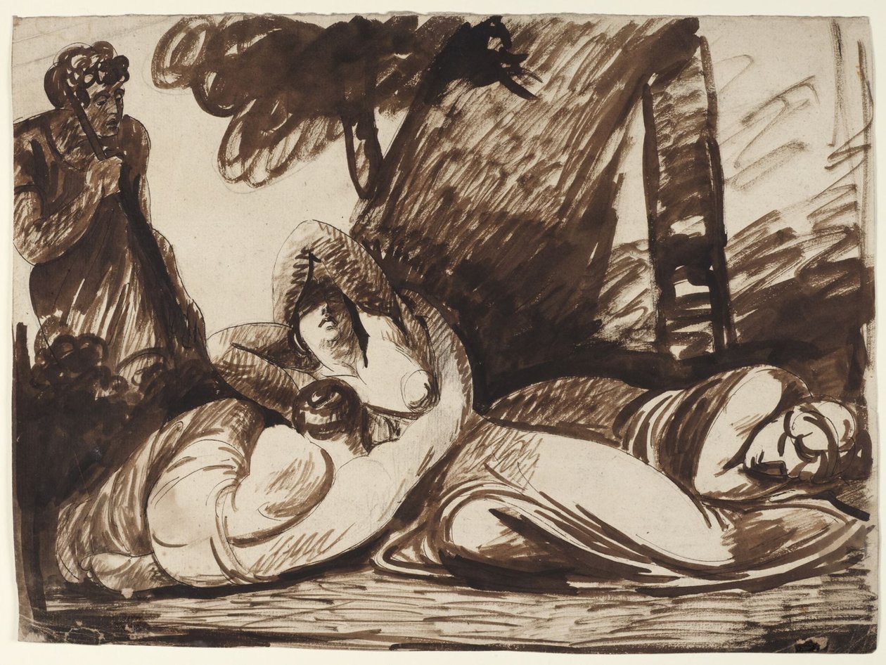 Cimon und Iphigenia: Szene aus Boccaccios Decameron von George Romney