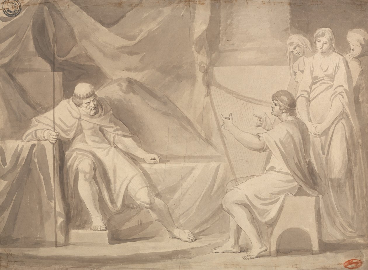 David vor Saul von George Romney