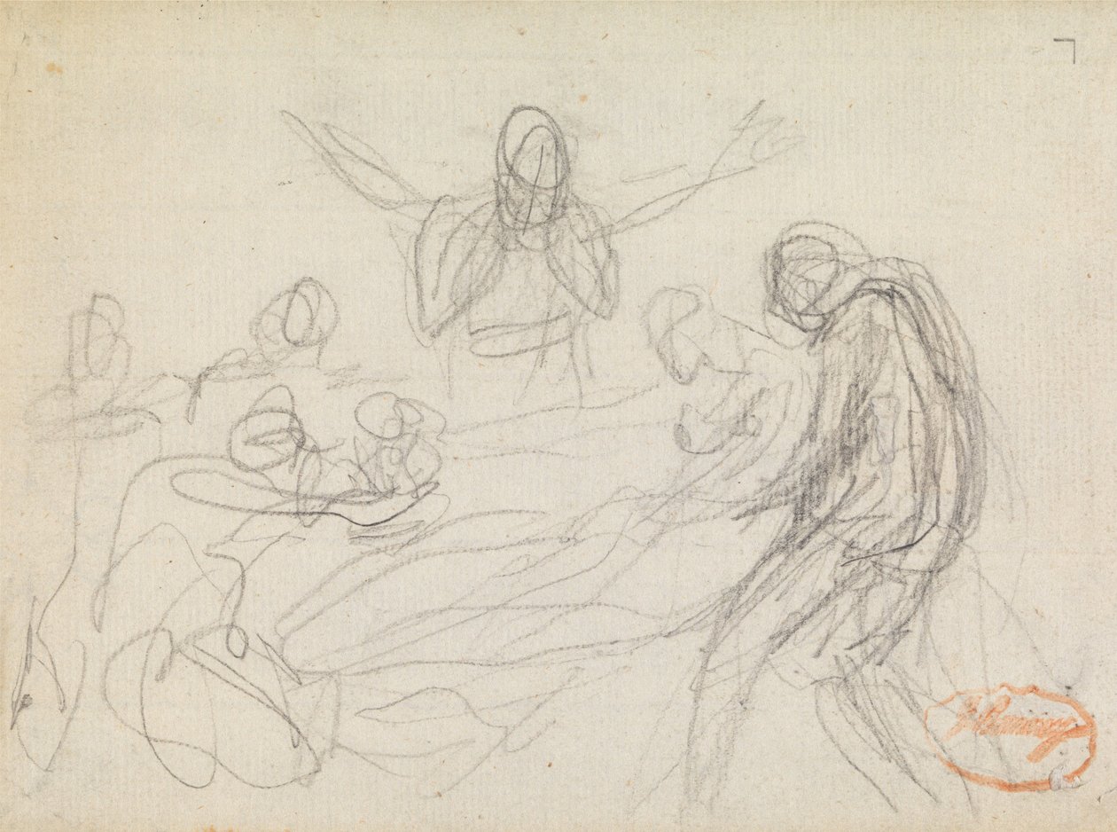 Studie zur Figurenkomposition 11 von George Romney