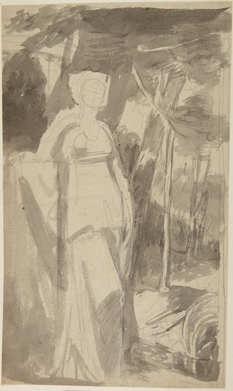 Porträtstudie von Miss Francis Woodley von George Romney