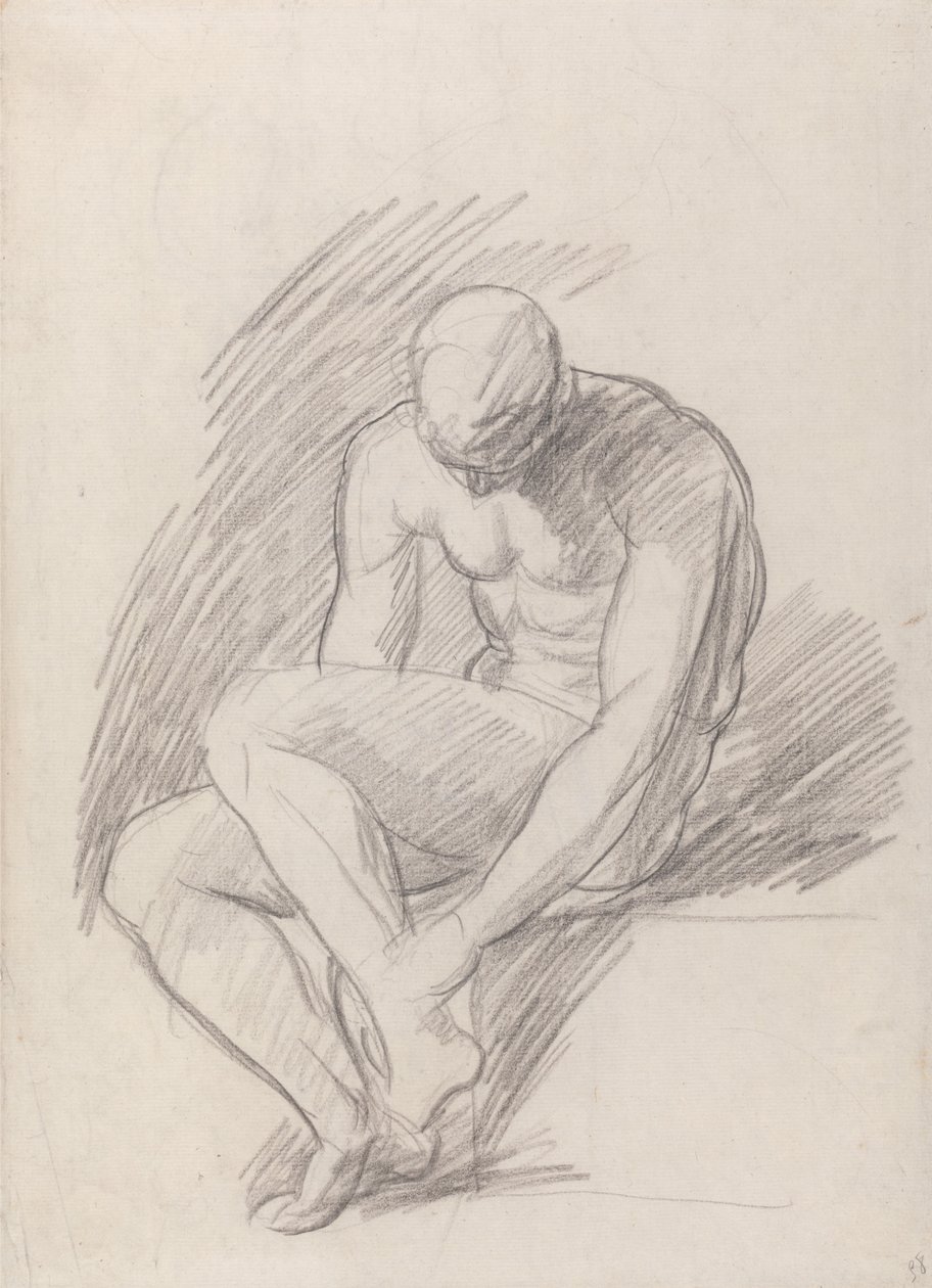 Sitzender Mann von George Romney
