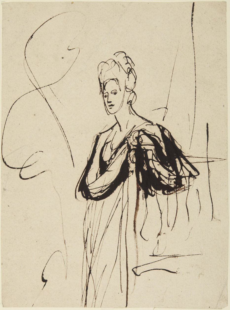Stehende weibliche Figur, Halbfigur von George Romney