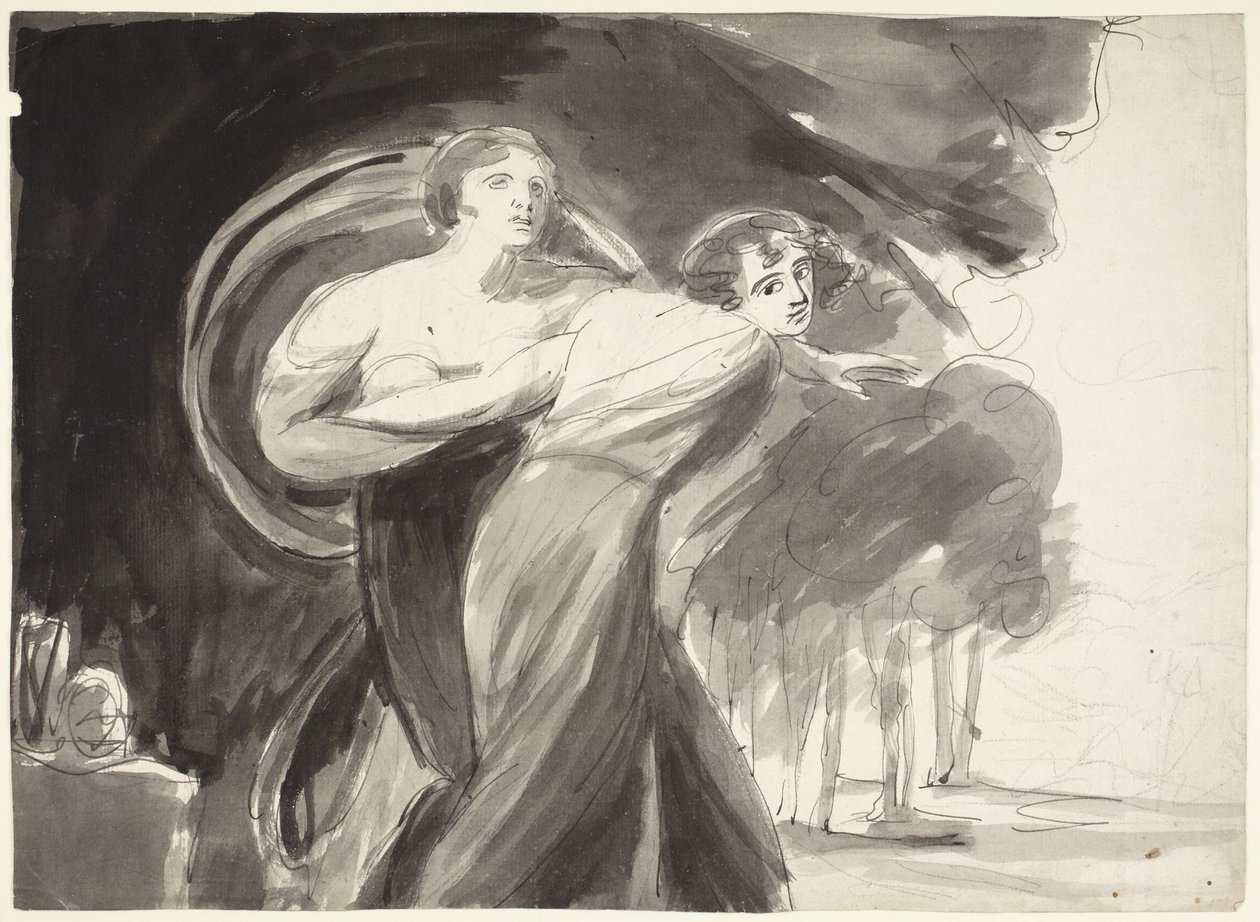 Studie für Heiterkeit und Melancholie von George Romney