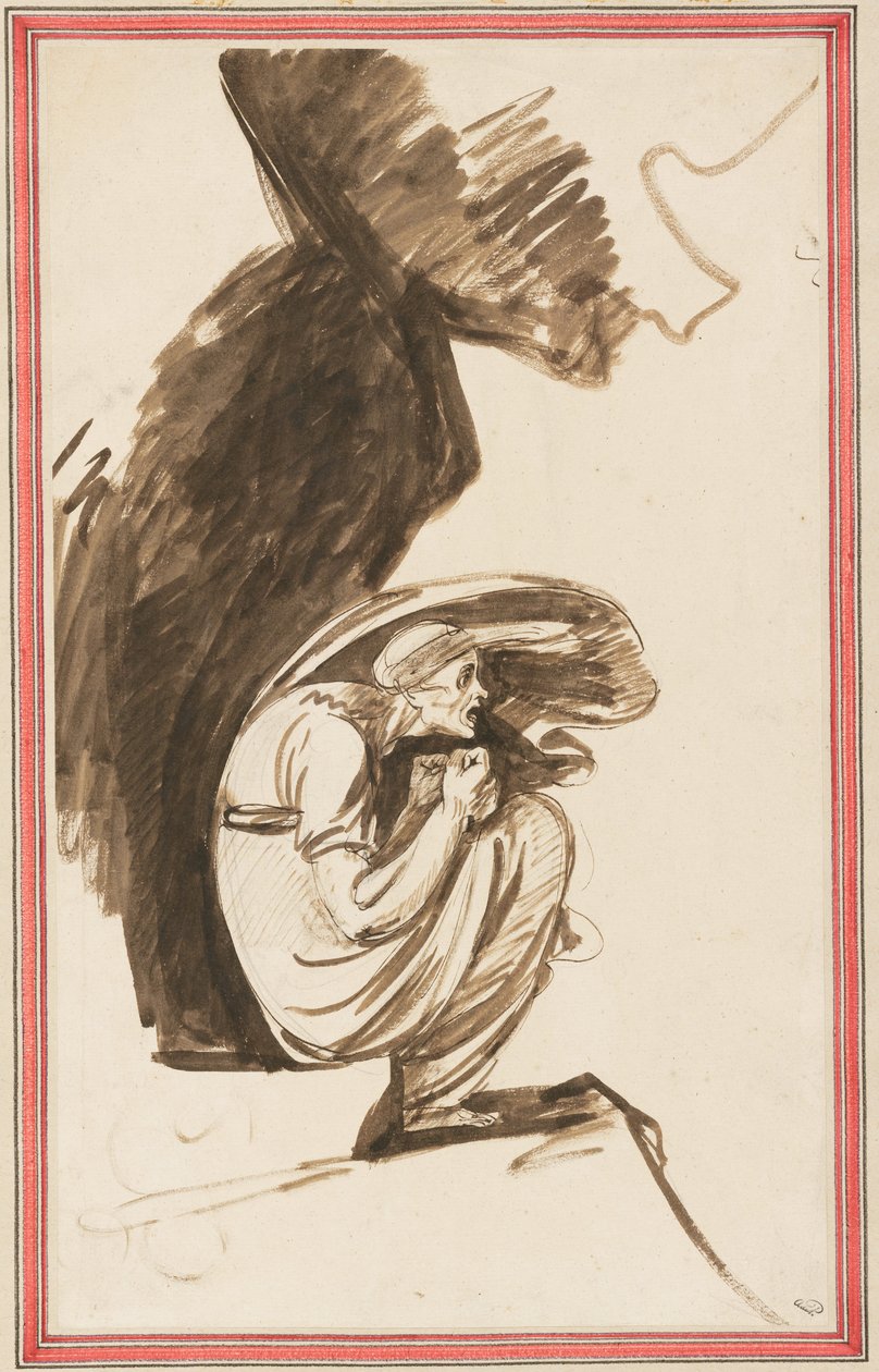 Studie für Die Lappland-Hexe von George Romney