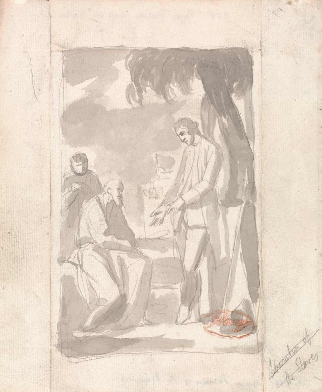 Studie für das Porträt von Major Thomas Pearson und dem Brahmanen von George Romney