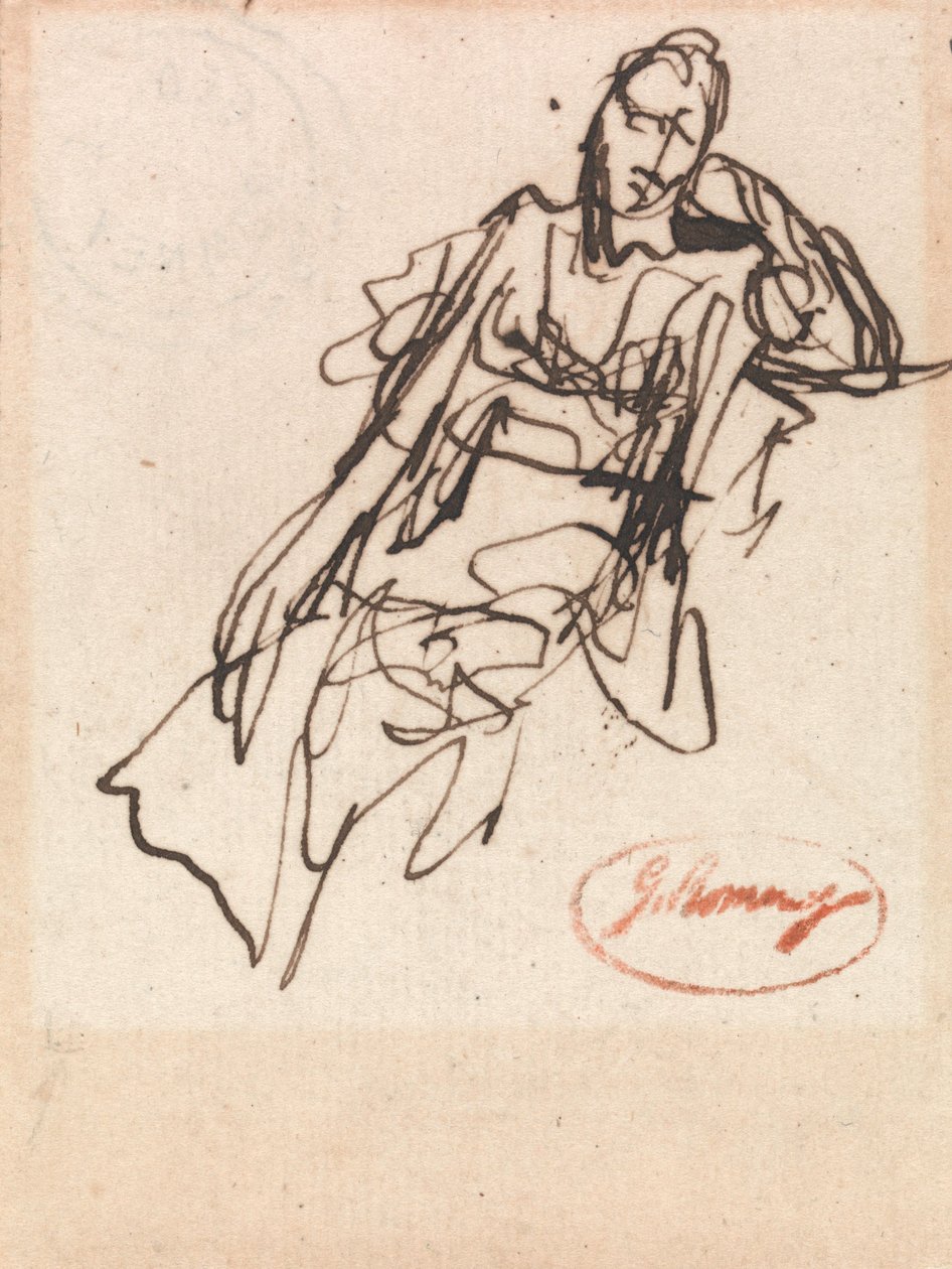 Studie einer sitzenden Frau von George Romney