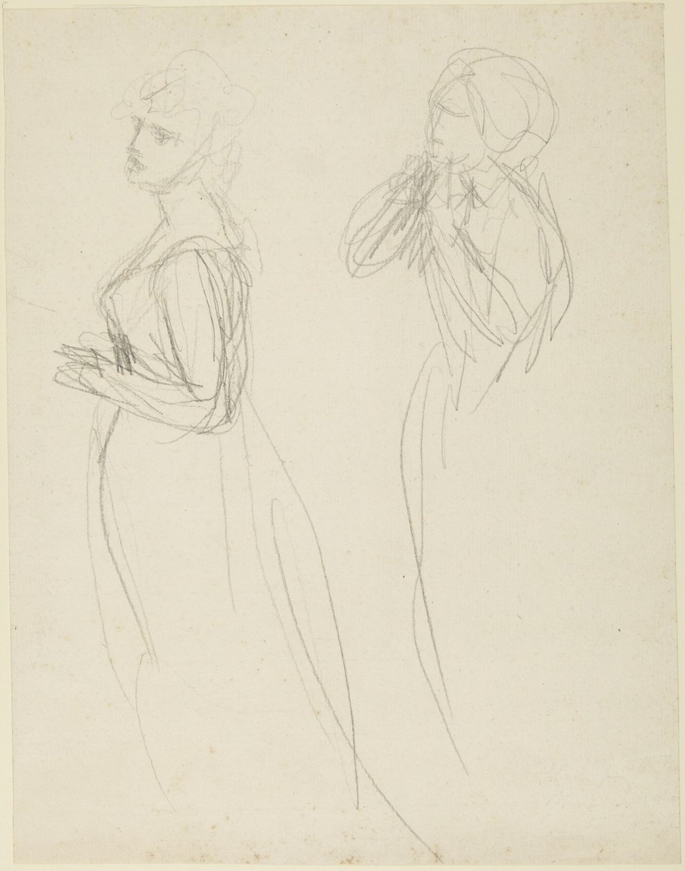Zwei Studien einer stehenden Frau von George Romney