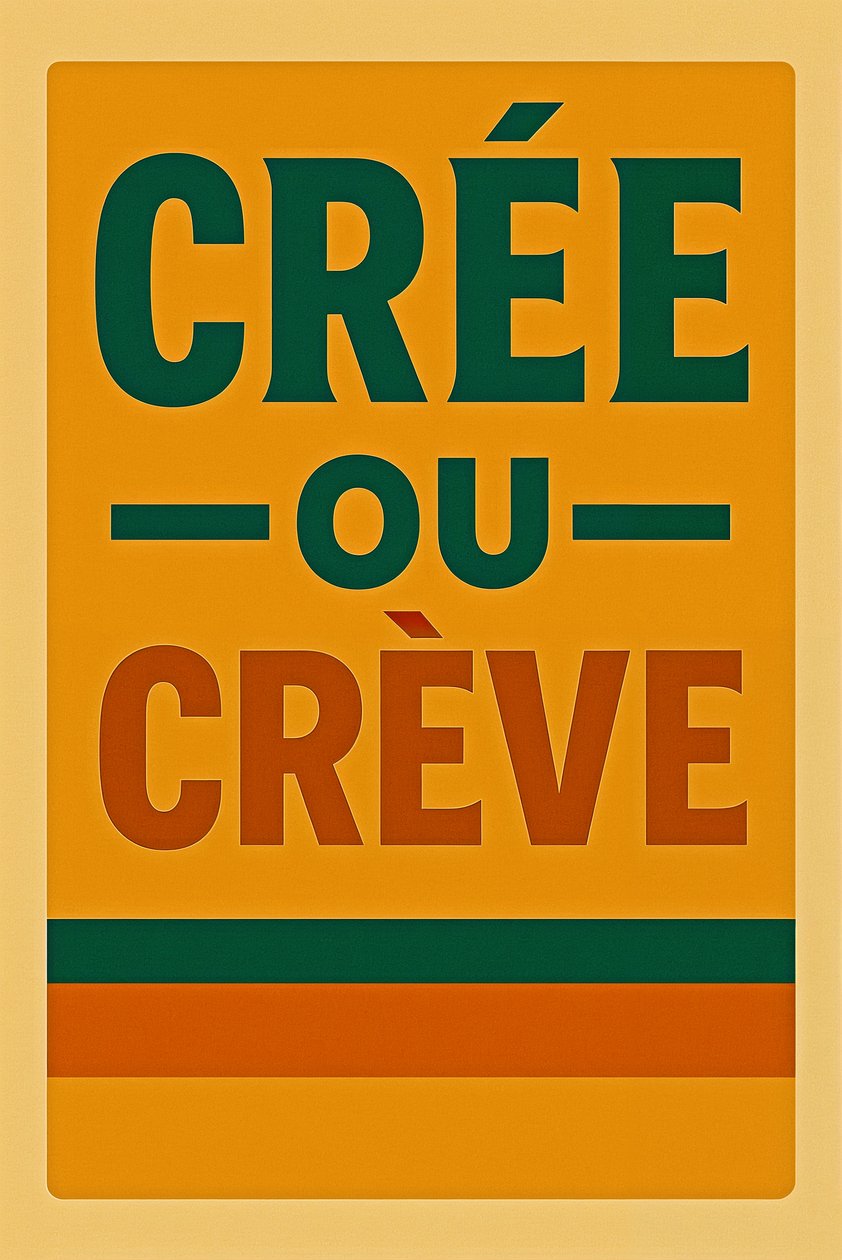 Create or Collapse-French alt, 2025 von George Rosaly