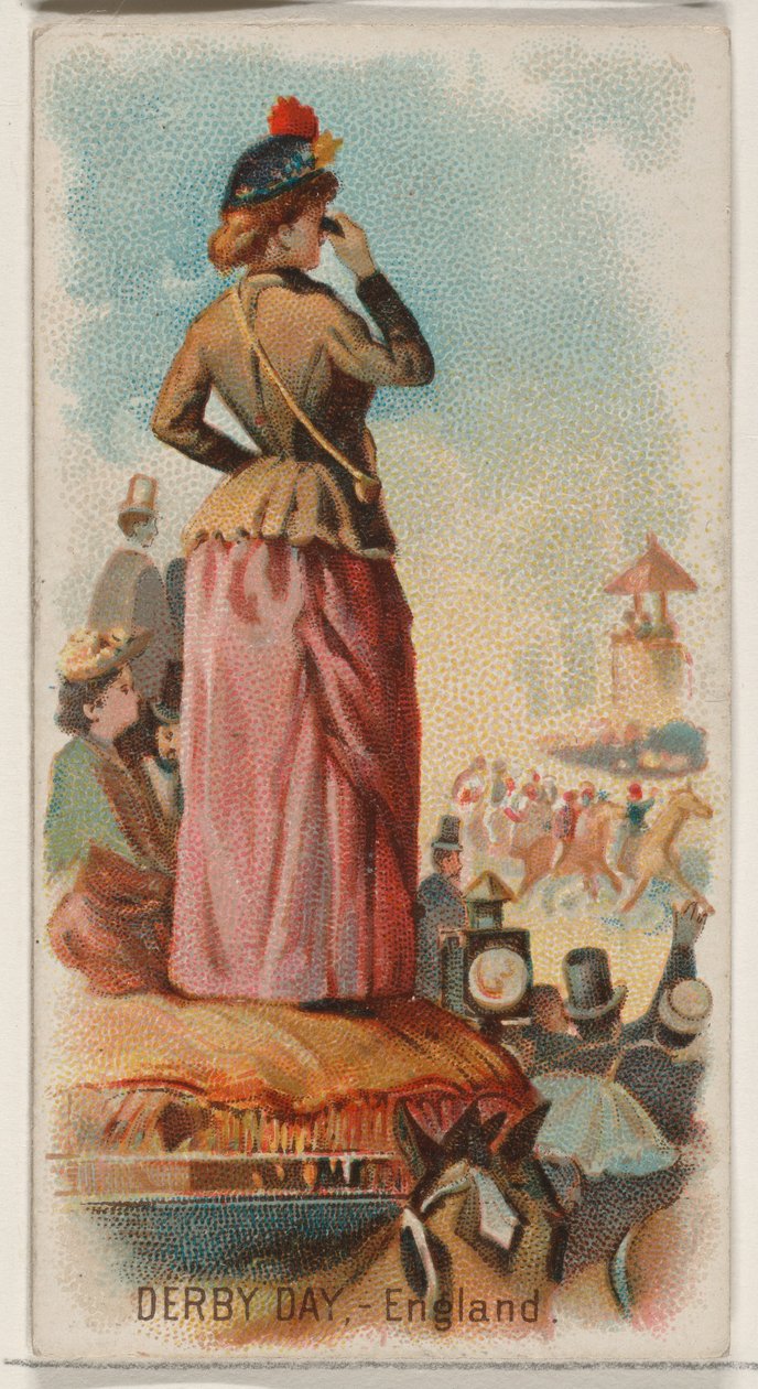 Derby Day, England, aus der Feiertagsserie N80 für Duke-Zigaretten, 1890 von George S. Harris and Sons