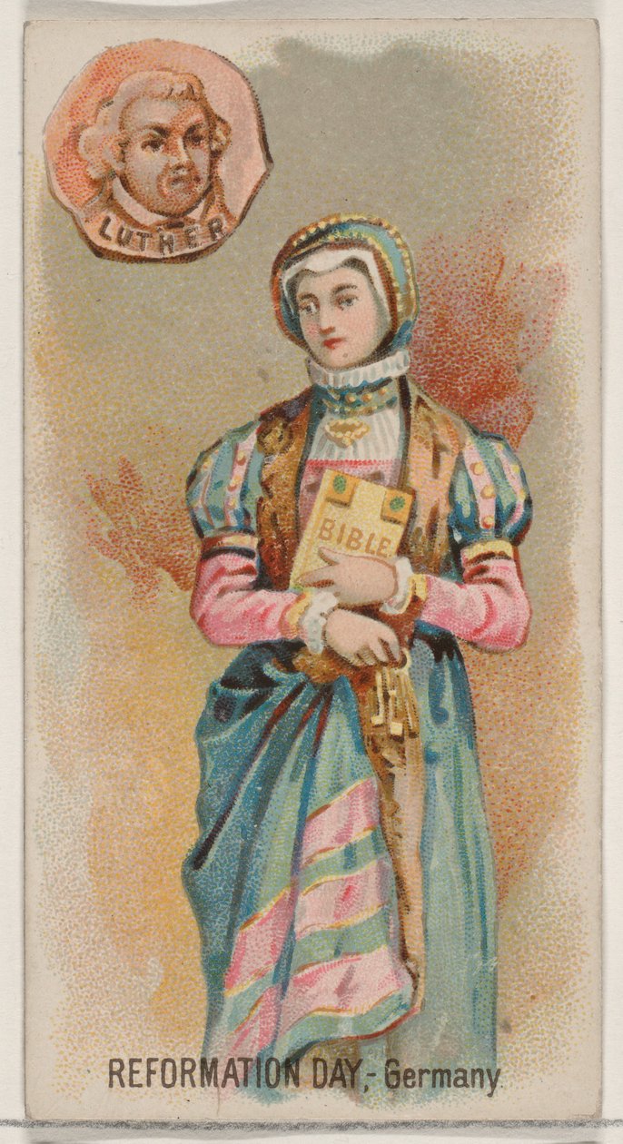 Reformationstag, Deutschland, aus der Feiertagsserie N80 für Duke-Zigaretten, 1890 von George S. Harris and Sons