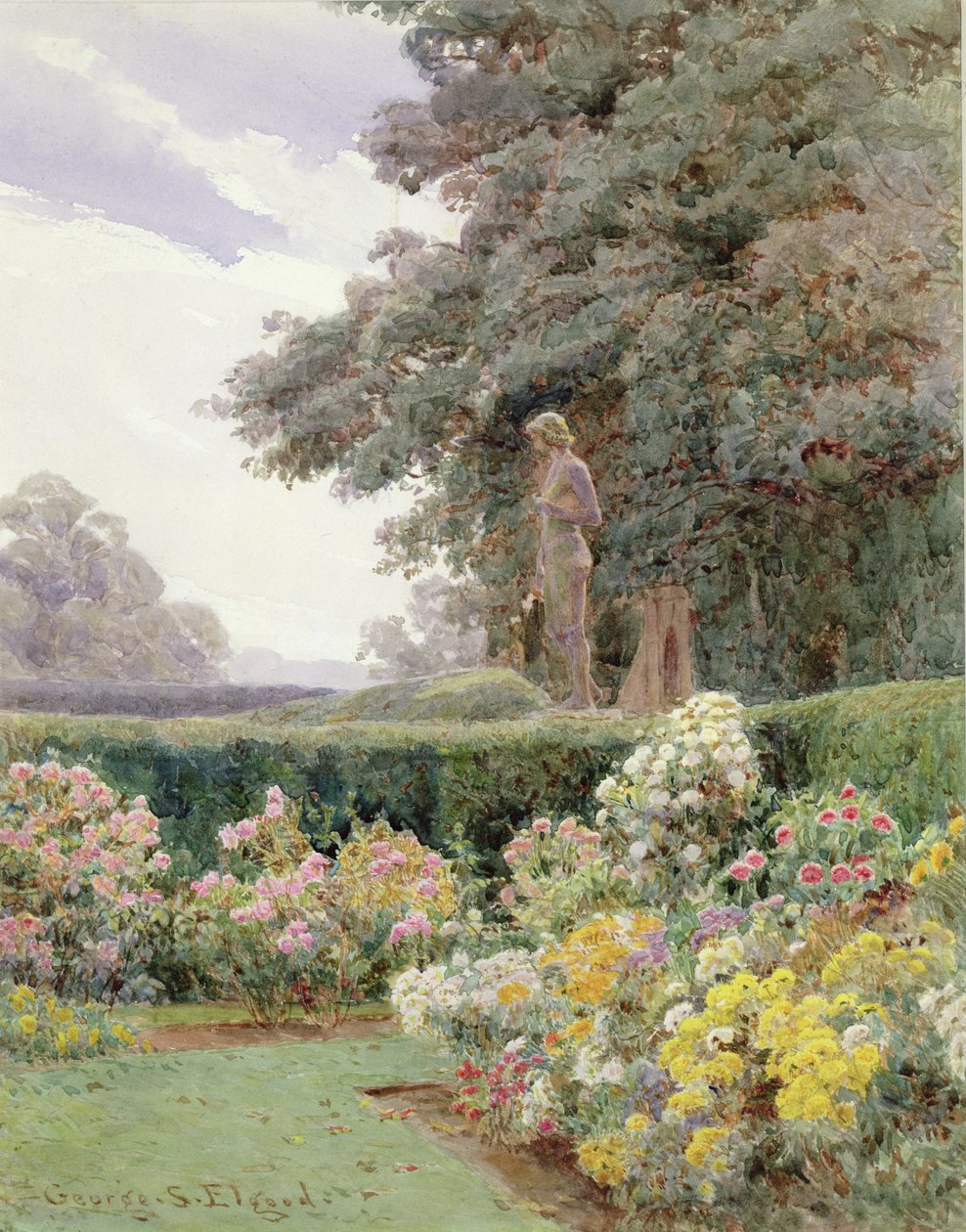 Eine Ecke des Gartens von George Samuel Elgood