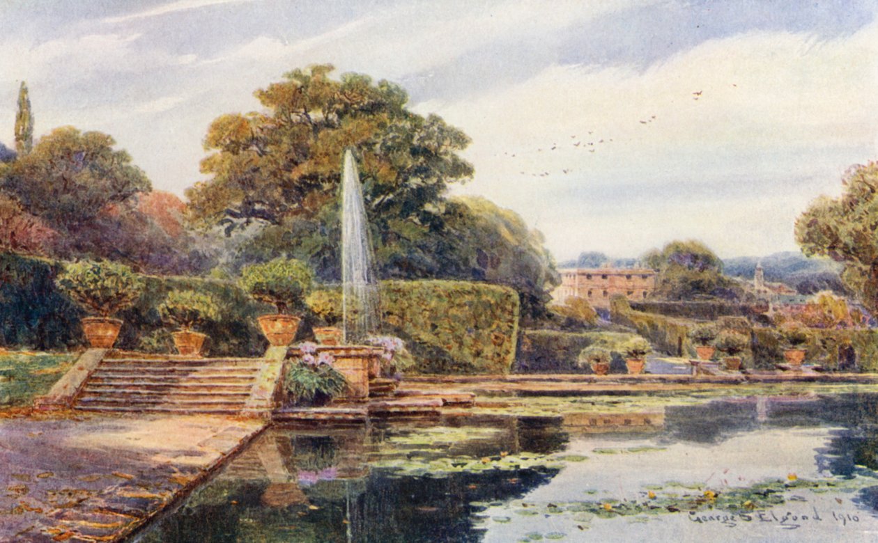Der See im Bramham Park, Yorkshire von George Samuel Elgood