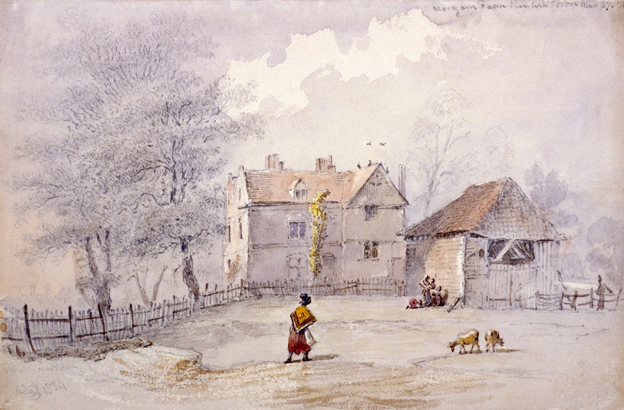 Morgans Farm, Kentish Town, London, 1834 von George Shepheard