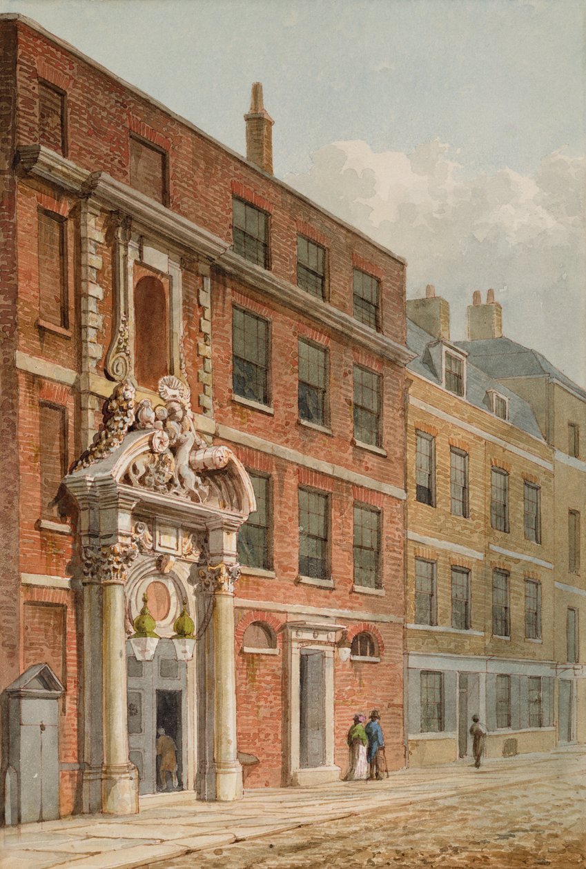 Die Merchant Taylors Hall, London, um 1810 von George Shepherd