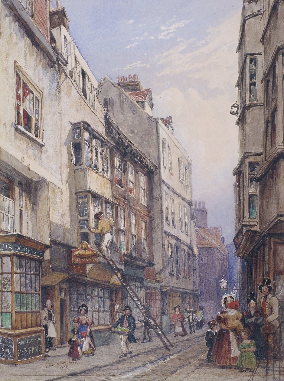 Bell Yard in der Nähe der Chancery Lane, London, 1835 von George Sidney Shepherd