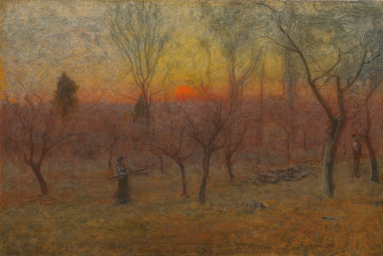 Holz sammeln, Montclair, New Jersey, 1889 von George Snr. Inness