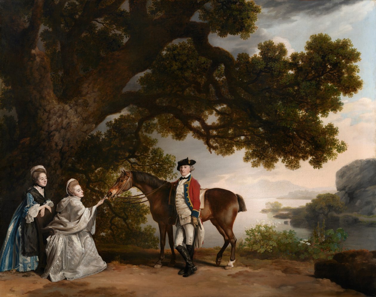 Kapitän Samuel Sharpe Pocklington mit seiner Frau Pleasance und möglicherweise seiner Schwester Frances von George Stubbs