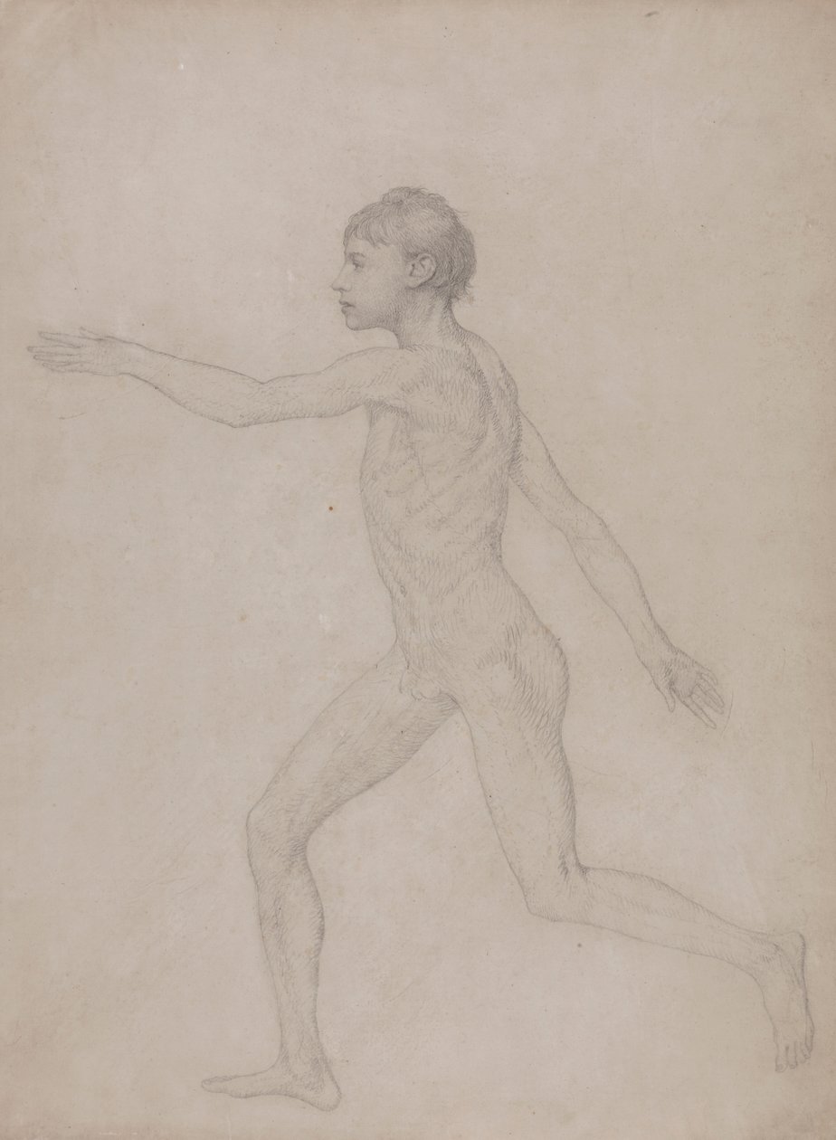 Menschliche Figur, Seitenansicht (Vorentwurf für die endgültige Studie für Tafel VIII) von George Stubbs