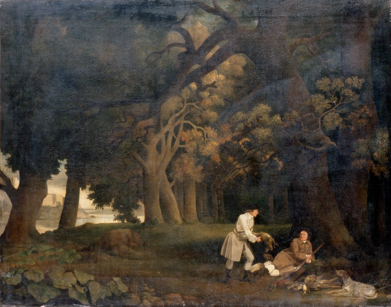 Schießszene im Wald von George Stubbs