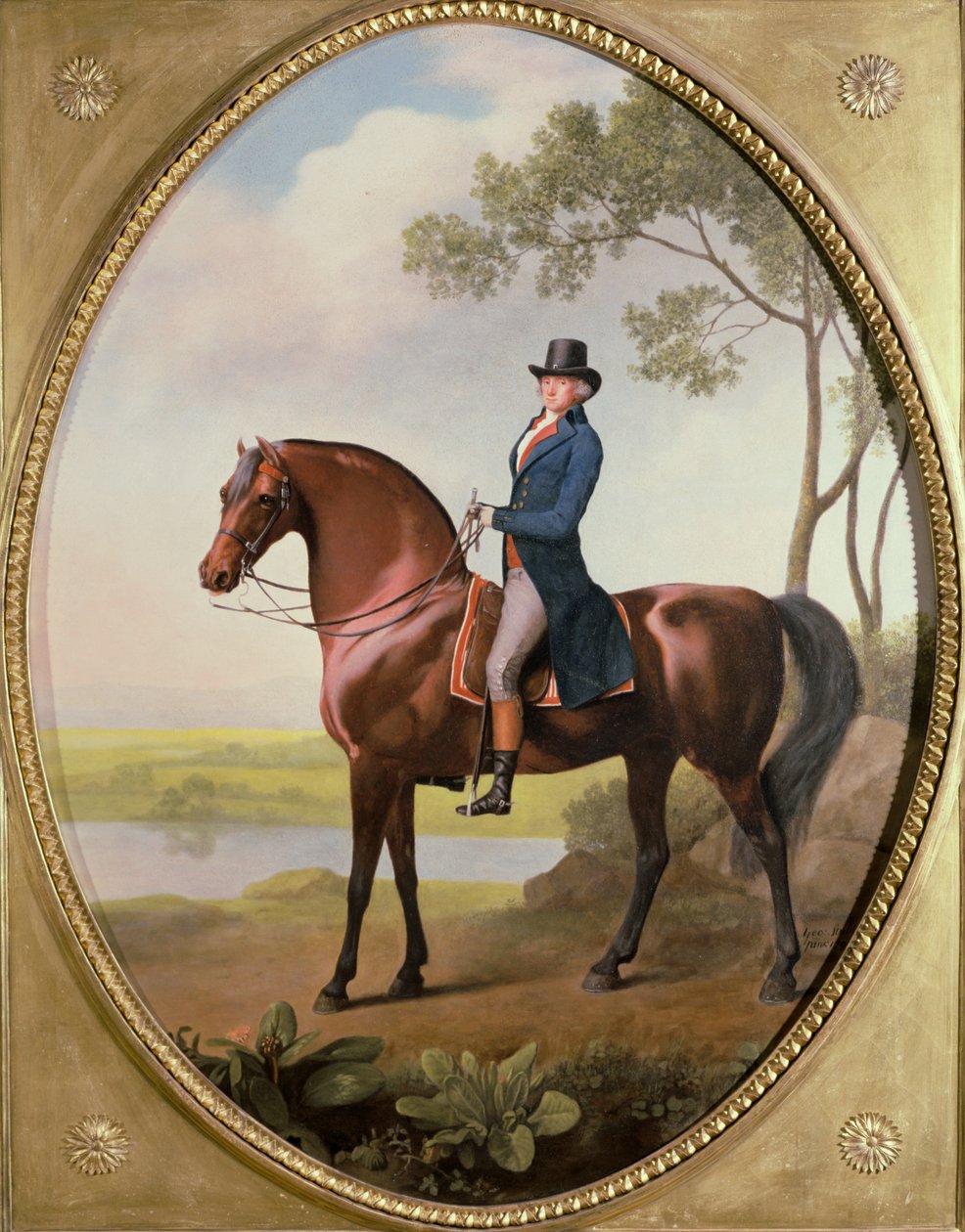 Warren Hastings auf seinem Arabischen Pferd von George Stubbs