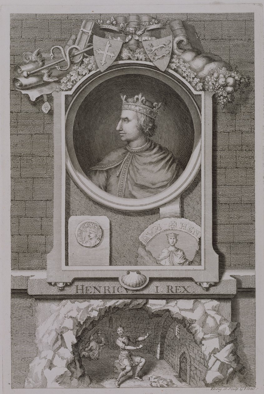 Heinrich I. (1068-1135) König von England ab 1100, graviert vom Künstler von George Vertue