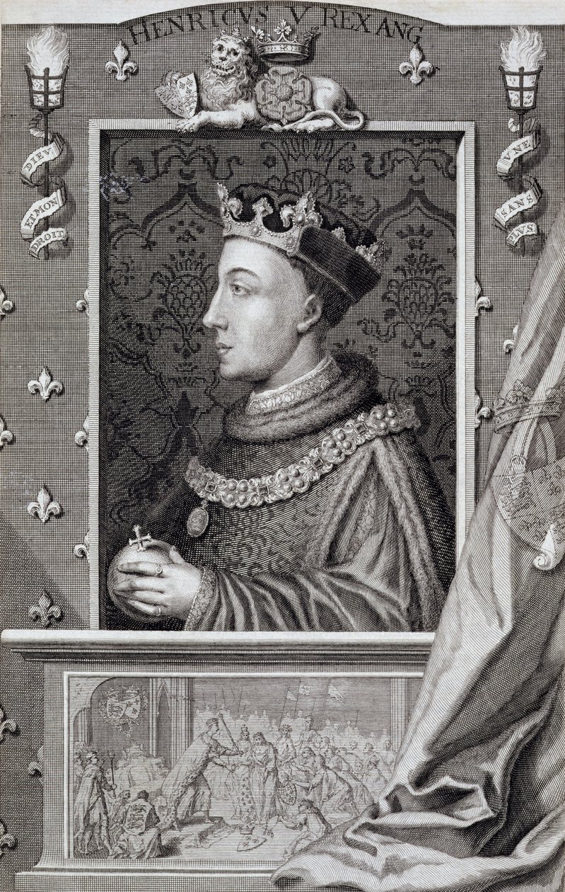 Heinrich V (1387-1422), nach einem Gemälde im Kensington Palace von George Vertue