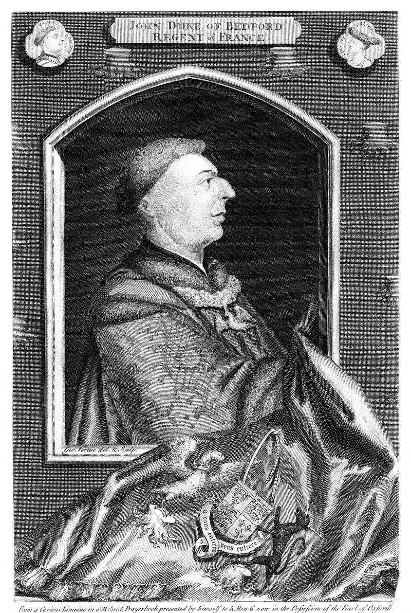 Johann von Lancaster, 1. Herzog von Bedford, 18. Jahrhundert von George Vertue