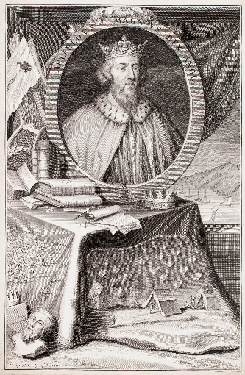 Porträt von Alfred dem Großen von George Vertue